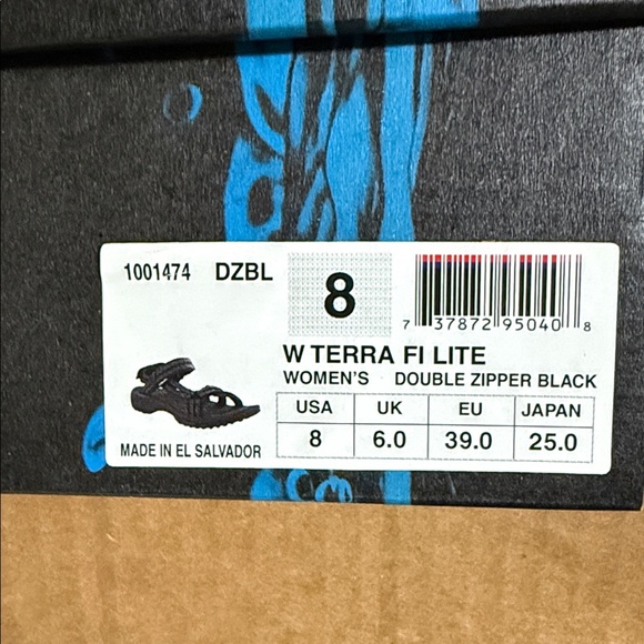 Teva 👩Terra Fi Lite Double Zipper Black Sandals
